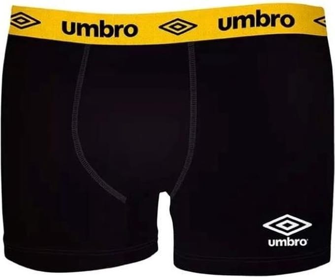 Umbro boxershort heren - mannen  onderbroek - perfecte pasvorm - Medium - gele elastiek