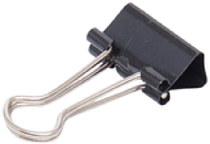 Papierklem maul 213 foldback 19mm zwart 12 stuks