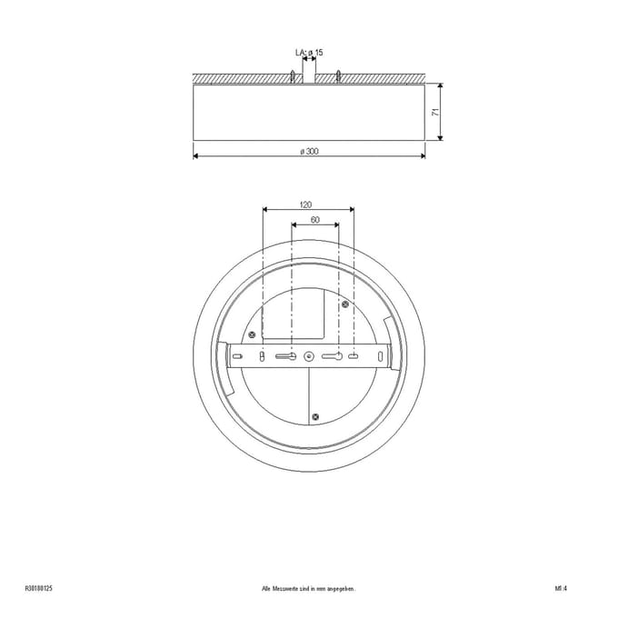 EVN Sauro LED plafondlamp, Ø 30 cm, wit