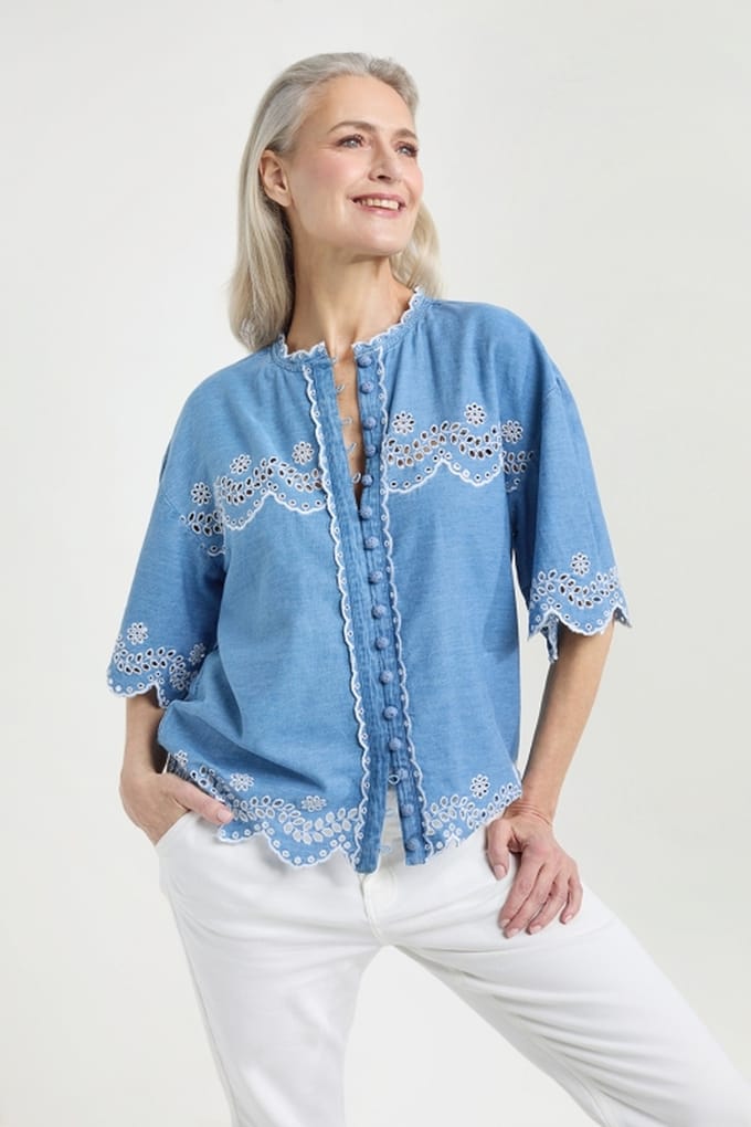 Josephine & Co Judith Blouse Light Jeans Taglia: 38 | Magliette intime Outlet | Donna