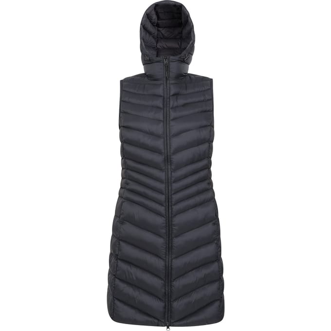 Mountain Warehouse Dames/Dames Florence gewatteerde lange jas (Zwart)