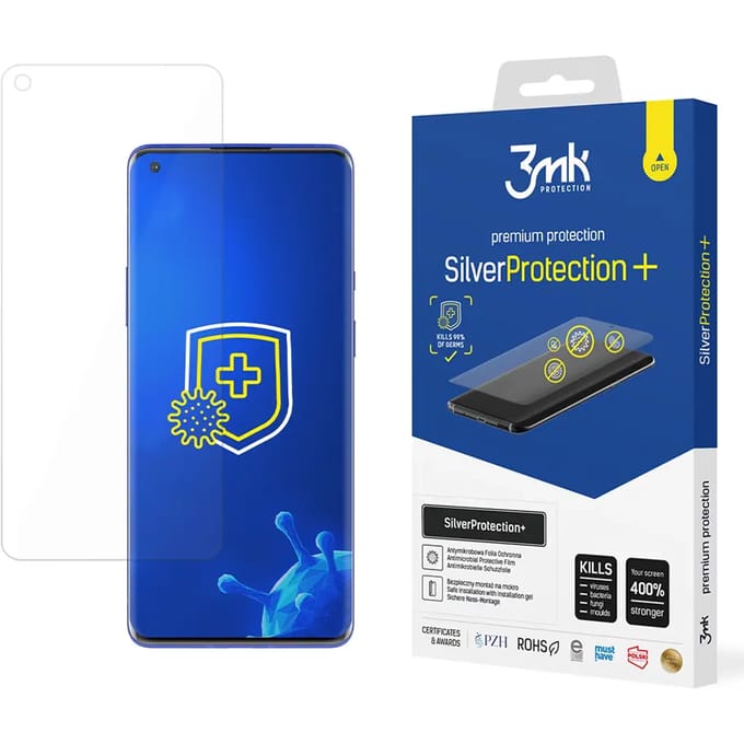 Antimicrobiële beschermingsfilm 3MK OnePlus 8 5G SilverProtection+