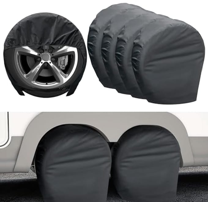 Robuuste Bandenhoezen voor Camper, Vrachtwagen en SUV - Waterdicht en Winddicht