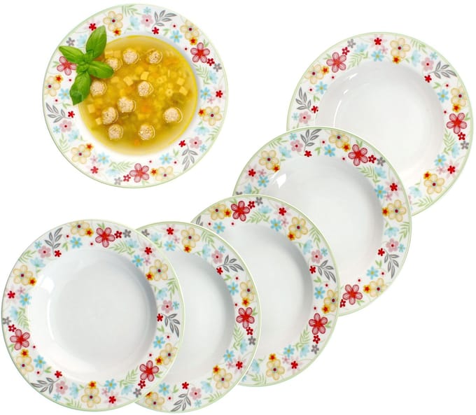 MamboCat MamboCat Set van 6 Variant soepborden BLÜMCHEN