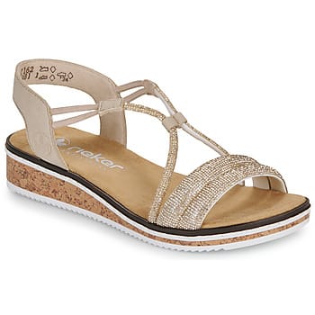 Sandalen met sleehak Rieker V3671-62