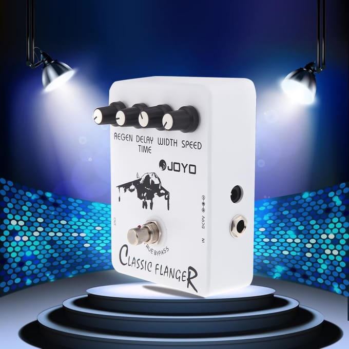 Joyo JF-07 Classic Flanger Gitaareffectpedaal met True Bypass Ontwerp wit