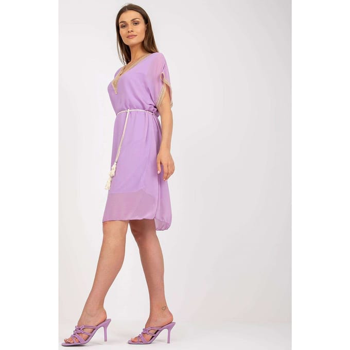 Lace Line Dress - Violet / One Size