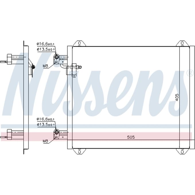 Condensator, airconditioning NISSENS 94584