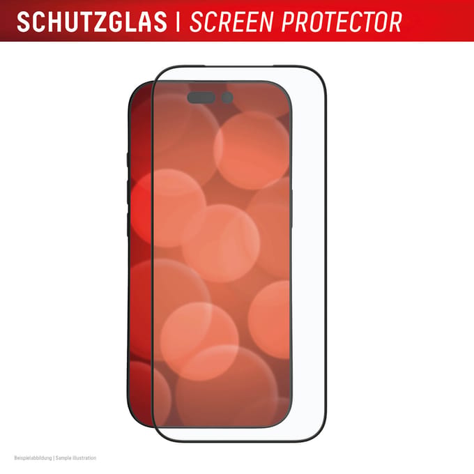 Displex Screenprotector Real Glass Full Cover geschikt voor Apple iPhone 17 / 17 Pro