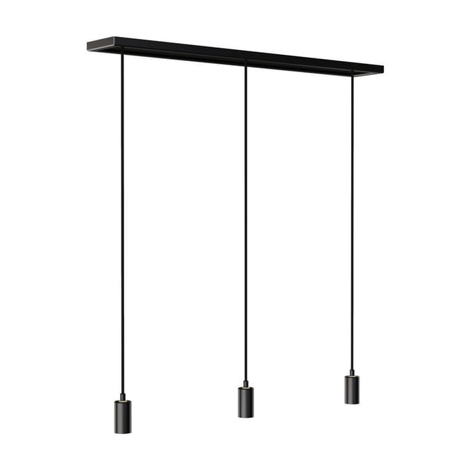 Segula hanglamp Madox 3X Wave, zwart, staal, E27