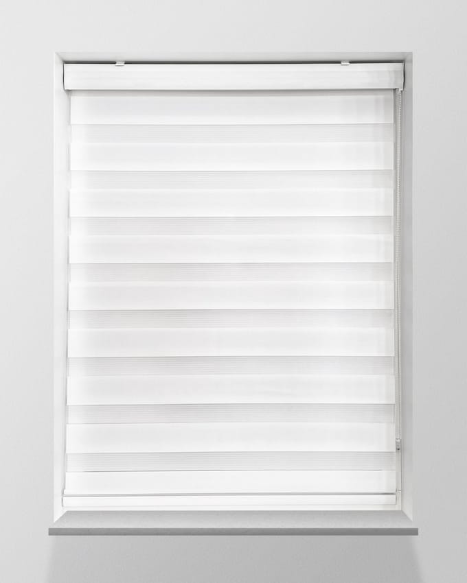 Duo Rolgordijn Lichtdoorlatend - Wit - 63x175cm - Op maat gemaakt