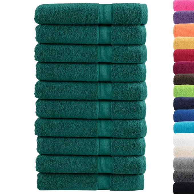 vidaXL - Saunadoeken - SOLUND - 10 - st - 600 - g/m² - 80x200 - cm - groen