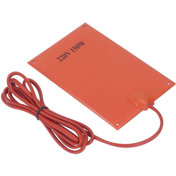Coussin Chauffant en Caoutchouc Silicone Génération Rapide de Chaleur Déshumidification Plaque Chauffante Électrique pour Boîte d'Armoire 150W 220V red
