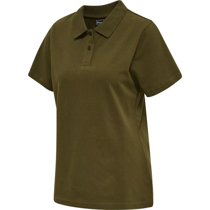 Dames stretch poloshirt Hummel Red