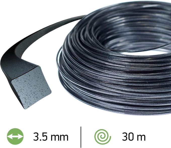 Snijdraad vierkant 4 mm voor gras en onkruid - 22 meter spoel