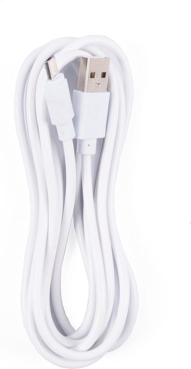 Benson USB naar Micro USB kabel - 2 meter - Wit - 480 Mbit/s - Voor opladen en dataoverdracht