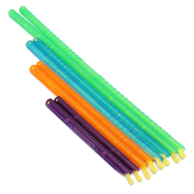 Pinces de scellage en plastique Gripstick pour sachets de chips, aliments frais, snacks, cuisine, café orange