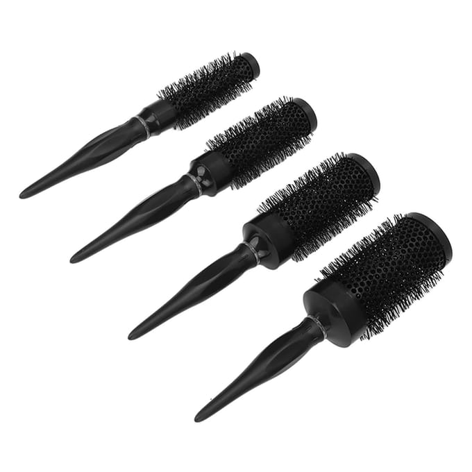 Ensemble de brosses rondes Alliage Coiffure Noir Bouclage Brosse ronde pour séchage Étudiant black