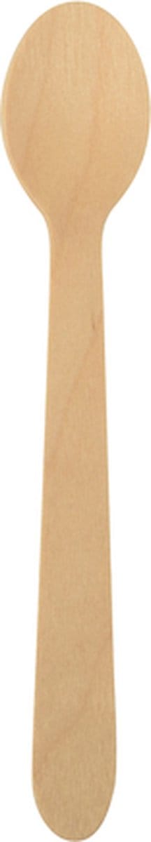 Koffielepel Papstar 110mm hout - 10 stuks