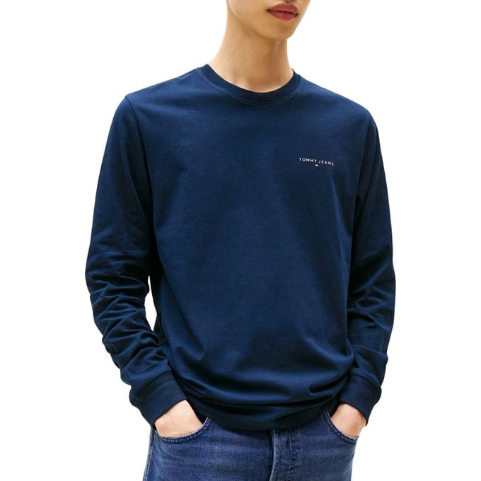 Tommy Hilfiger Slim Linear Chest Logo Longsleeve Shirt Heren