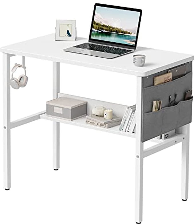 Bureau 96 x 40 cm | Computertafel | Kleine PC-tafel | Stabiel Wit