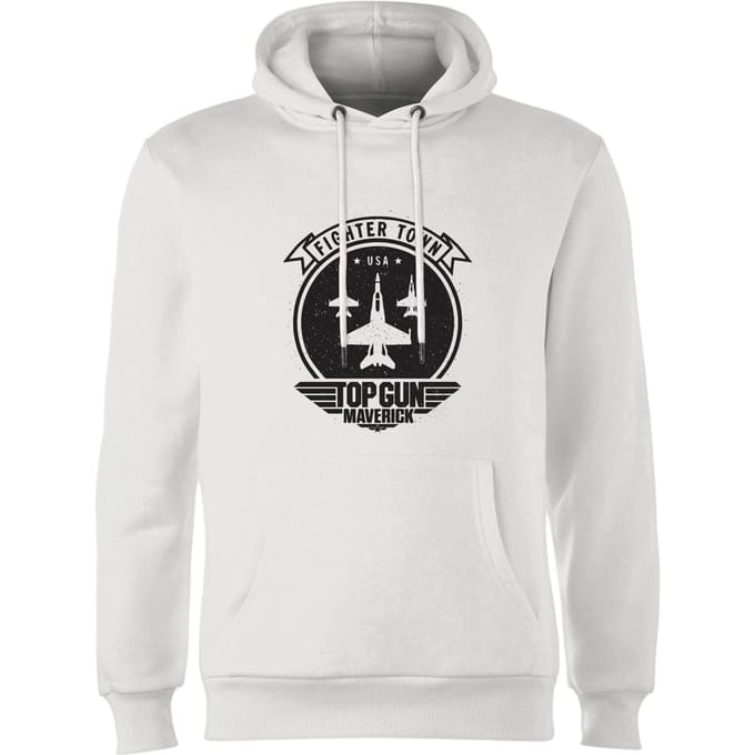 Top Gun Maverick Fighter Town USA Hoodie - White - M