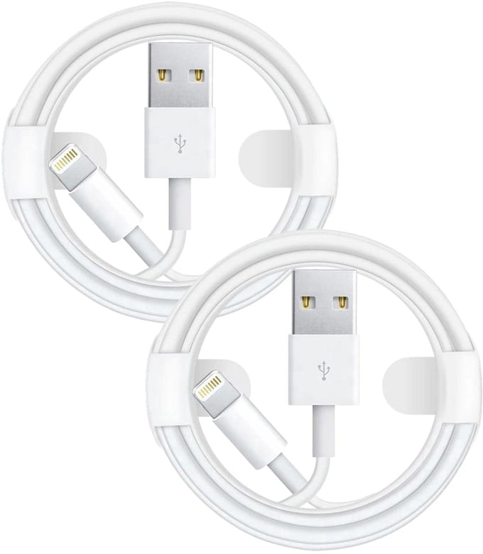 USB A naar Geschikt voor: USB Lightning Kabel - 1,5 Meter Oplaadkabel 2x - Wit
