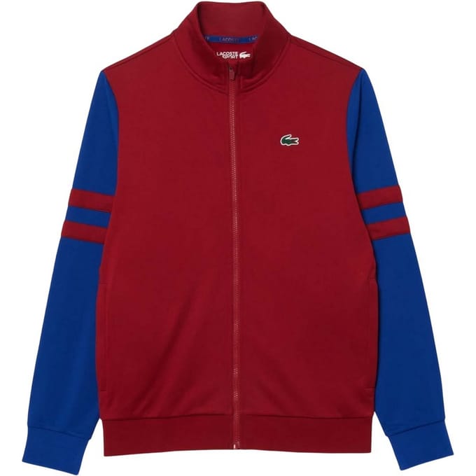Lacoste Heren Interlock Stretch Track Jacket met rits (Rood)