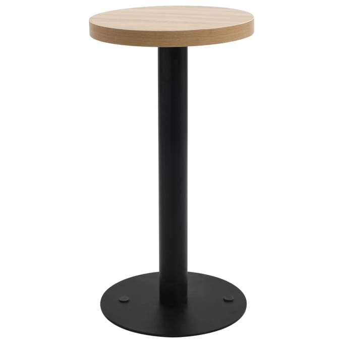 vidaXL - Bistrotafel - 40 - cm - MDF - lichtbruin