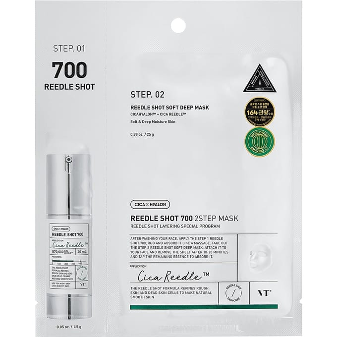 Maskers Masker voor microneedling VT REEDLE SHOT 700 in 2 stappen, 25 g