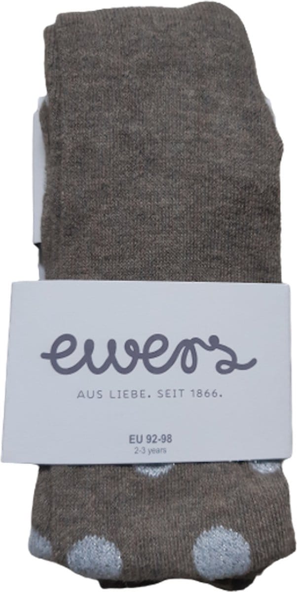 Ewers maillot 92/98 bruin melee met zilveren glitters dots