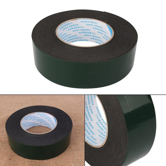 10m Super Sterke Waterdichte Zelfklevende Dubbelzijdige Schuimtape Zwarte Kleur black