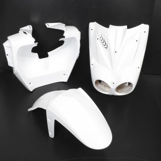 Kuipset TNT voor Scooter Yamaha 50 Slider vanaf 2004 7 delen wit Nieuw
