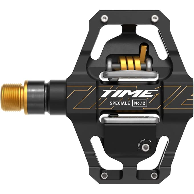Pedalen TIME Speciale 12 Small Axe Titane Noir/Or + Cales ATAC 13°/17° B1