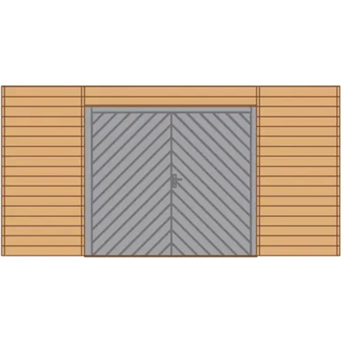 Solid Garagepoort Voor Carport 6 X 5 M Hout