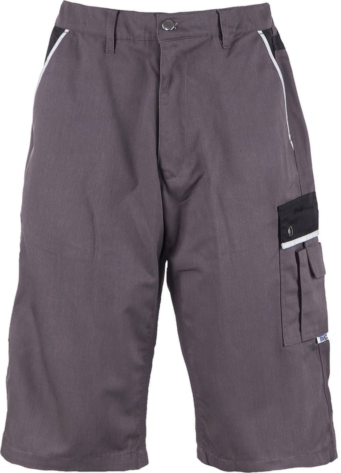 TMG STYLE WORK Korte Werkbroek HEREN Werkshort Grijs - Ripstop - Ademend - Stretch