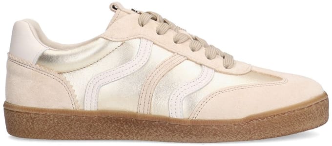 No Stress - Dames - Gouden leren sneakers - Maat 37