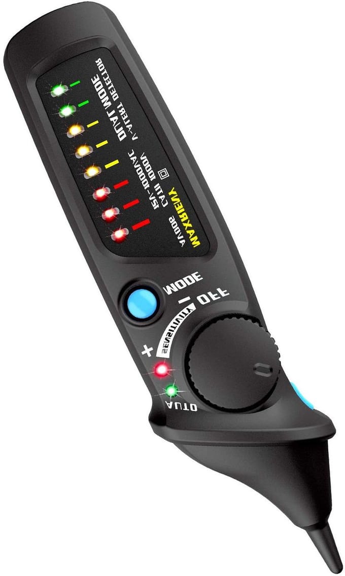 Spanningstester - Spanningsmeter - Elektra Controleren - Dubbele Modus - 17.4 cm - Zwart