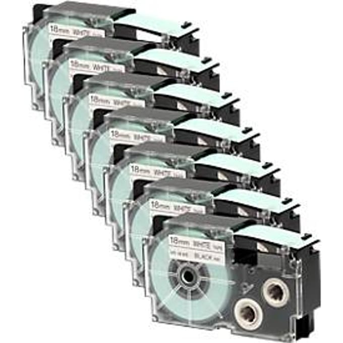 CASIO® voordeelpakket labeltape XR-18WE1 18 mm, 6 + 1 GRATIS