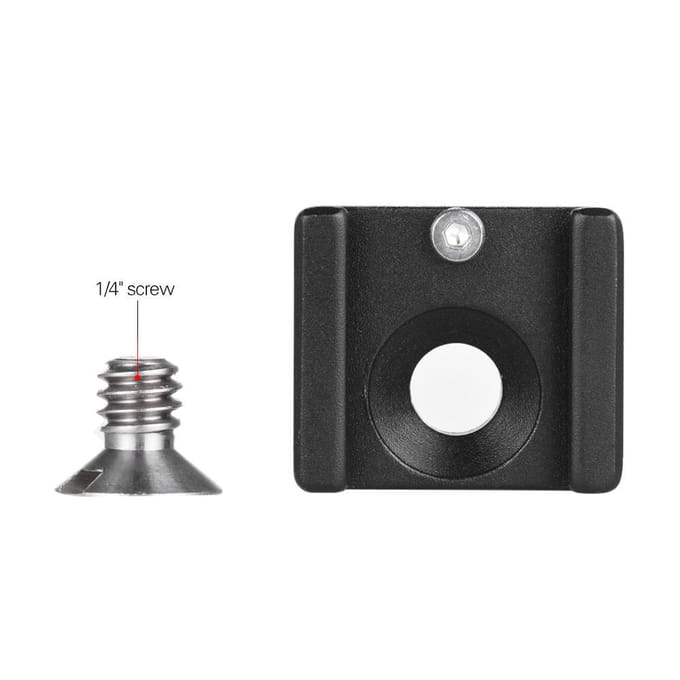 Adaptateur de montage de chaussure froide pour caméra DSLR, Cage Flash, Microphone à lumière LED 1 Pcs gray