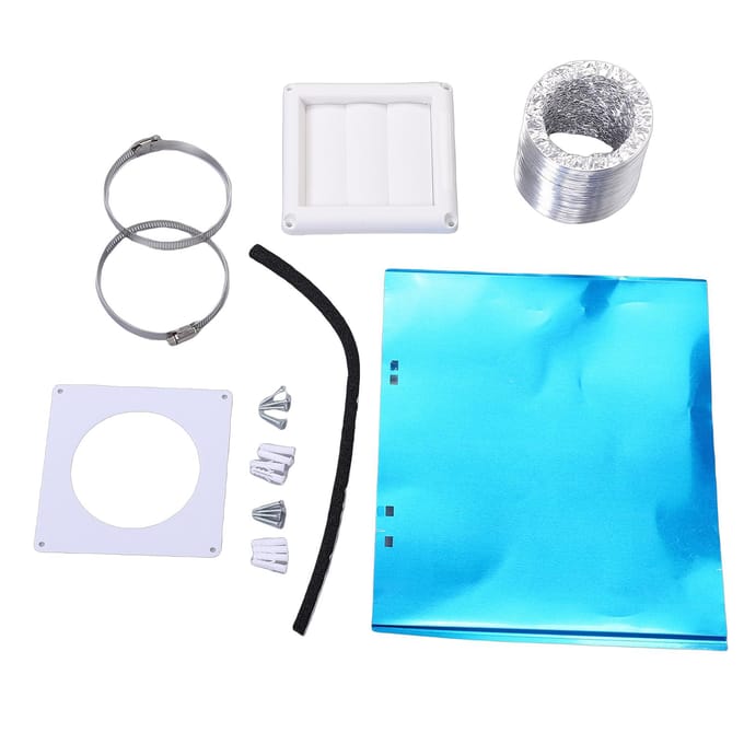 Kit de conduit de sèche-linge Tuyau de conduit de sèche-linge de 4 pouces Connecteur Kit de conduits muraux pour la circulation de l'air