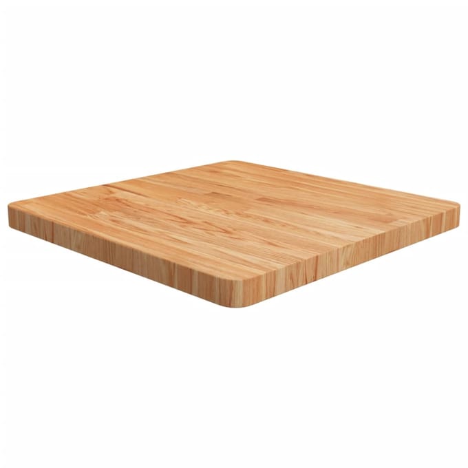 vidaXL Tafelblad vierkant 60x60x4cm massief eikenhout lichtbruin