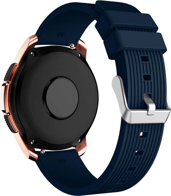 KELERINO. - Siliconen bandje geschikt voor Samsung Galaxy Active / 42 MM - Donkerblauw