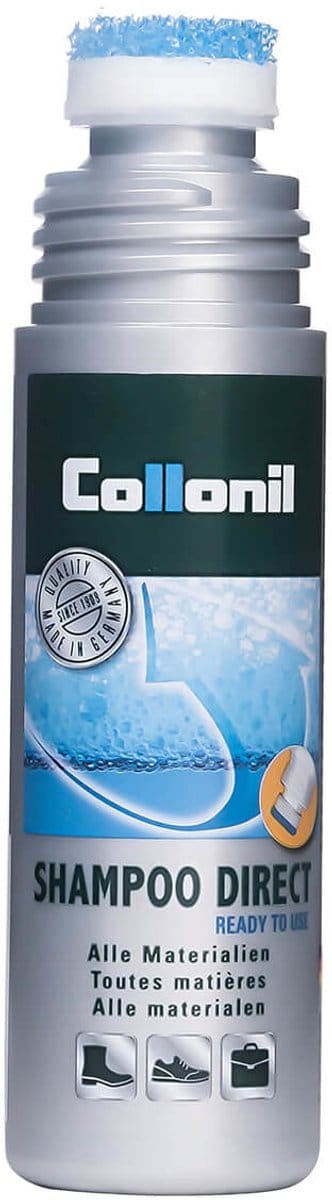 Collonil Shampoo Direct 100 ml – Kant-en-klare schoenshampoo met spons/borstel – Geschikt voor glad leer, nubuck en suède