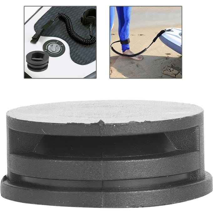 2 stuks Surfing Leash Plug Surfplank Longboard Shortboard Paddleboard Voet Touw Cup Professionele Accessoires zwart zwart