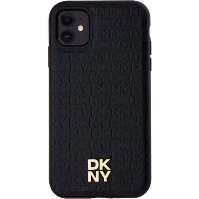 DKNY Repeat Stack Logo Back Case (MagSafe Compatible) - Geschikt voor Apple iPhone 11 (6.1") - Zwart