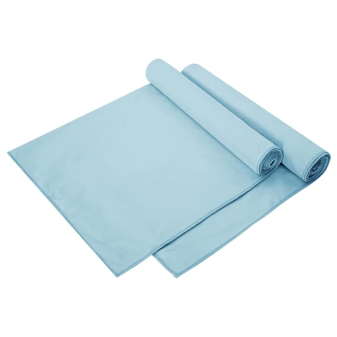 vidaXL - Sporthanddoeken - 2 - st - Blauw - 140 - x - 70 - cm - Polyester - en - polyamide
