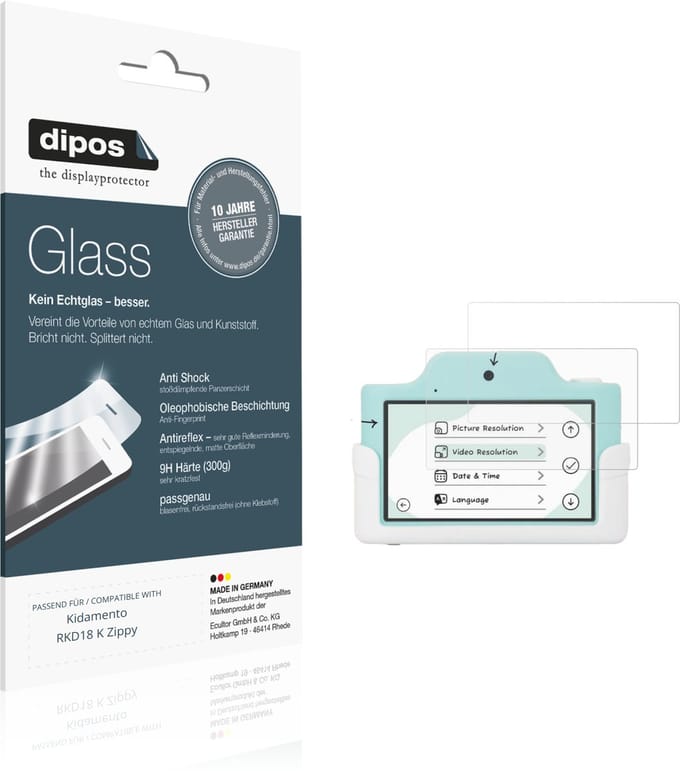 dipos – 2x Matte Pantserfolie geschikt voor Kidamento RKD18 K Zippy | 9H Screenprotector