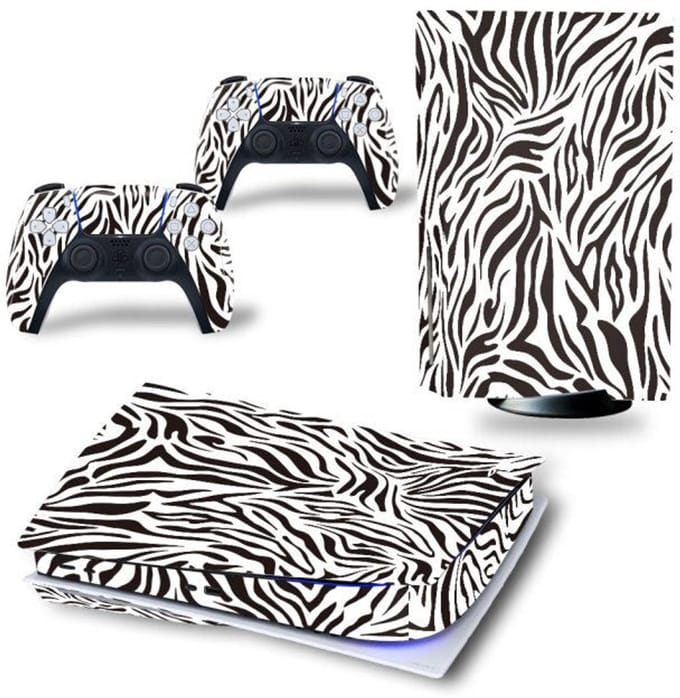 Gadgetpoint - Console & Controller Stickers voor PS5, PlayStation 5 - Performance Gaming Skin - Bescherming Accessoires - Wit & Zwart