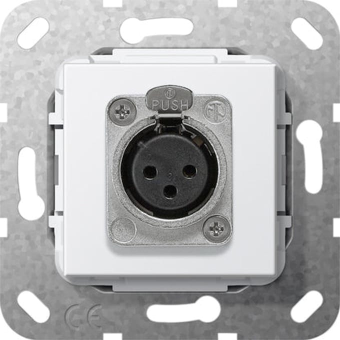Gira D Serie XLR Basis Socket Puur Wit - 566703